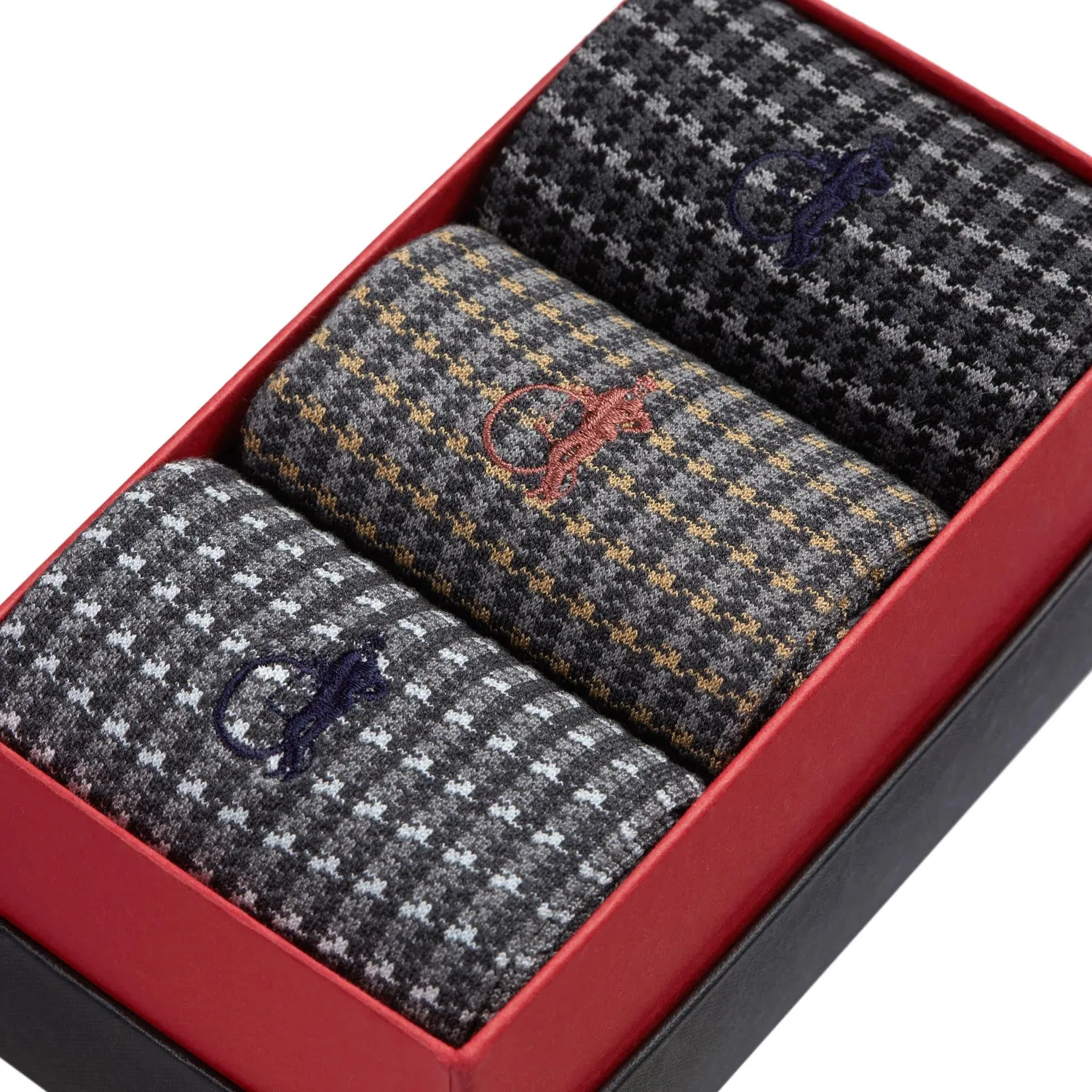 London Sock Company Shaken Greys sokker 3-par grå