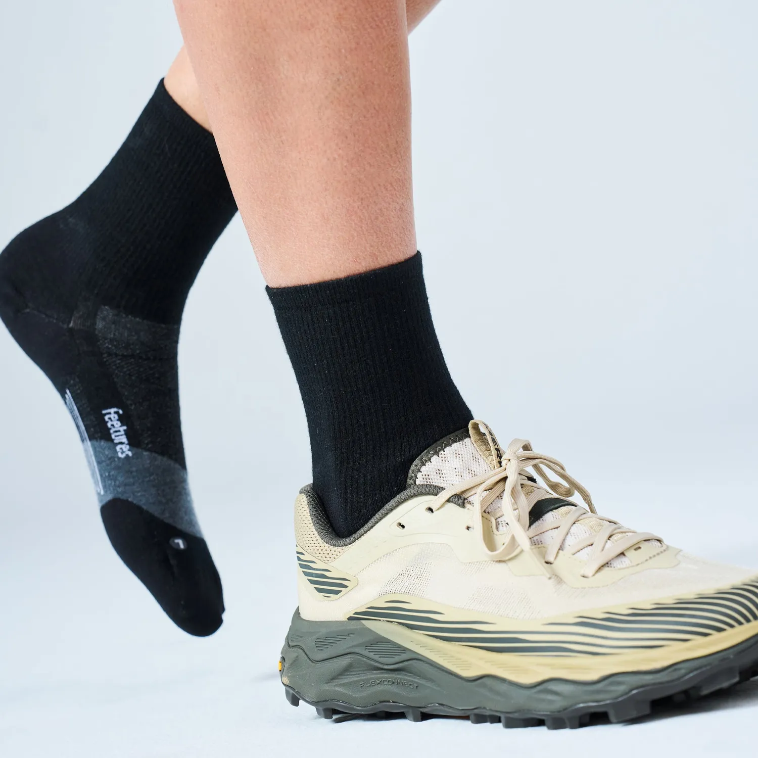 Feetures Merino 10 Ultra Light Mini Crew ullsokk Black