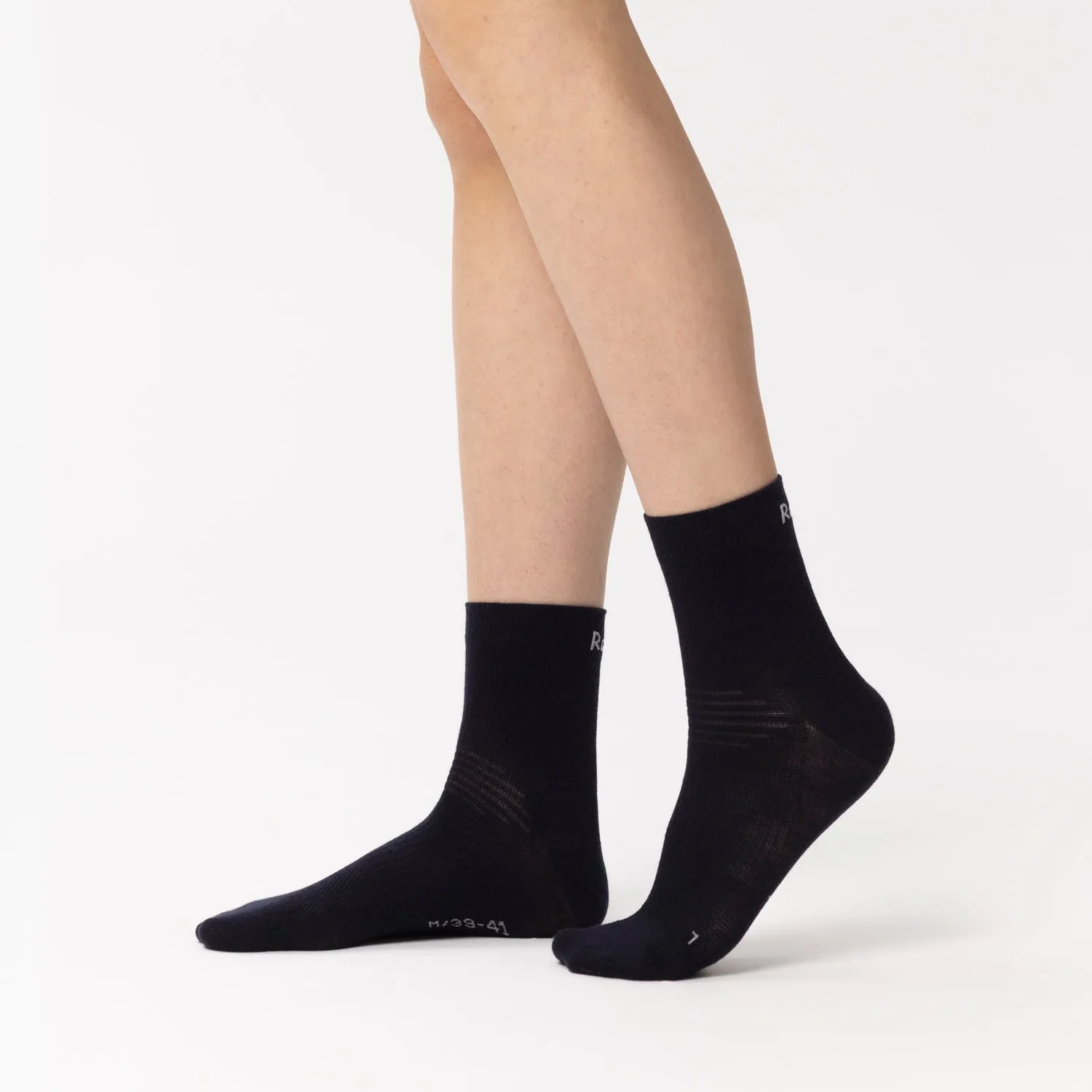 Rohner Dynamic Merino Quarter l/r tursokker svart