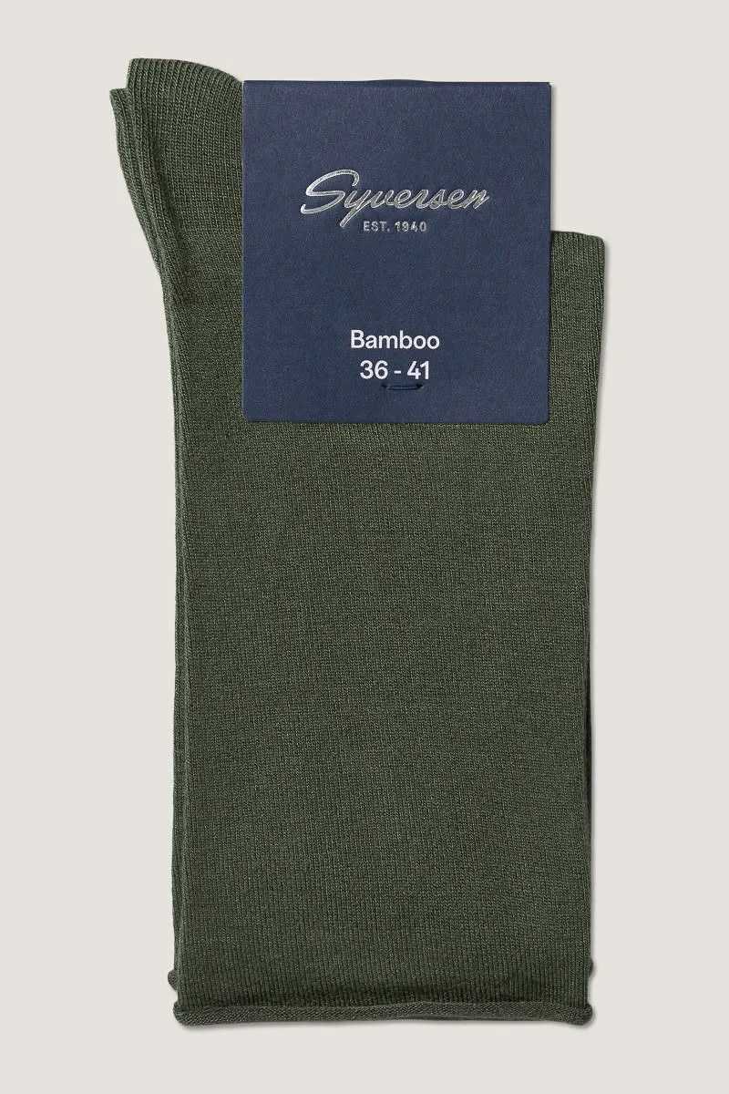 Syversen Socks Bamboo Roll Top sokk oliven 36-41