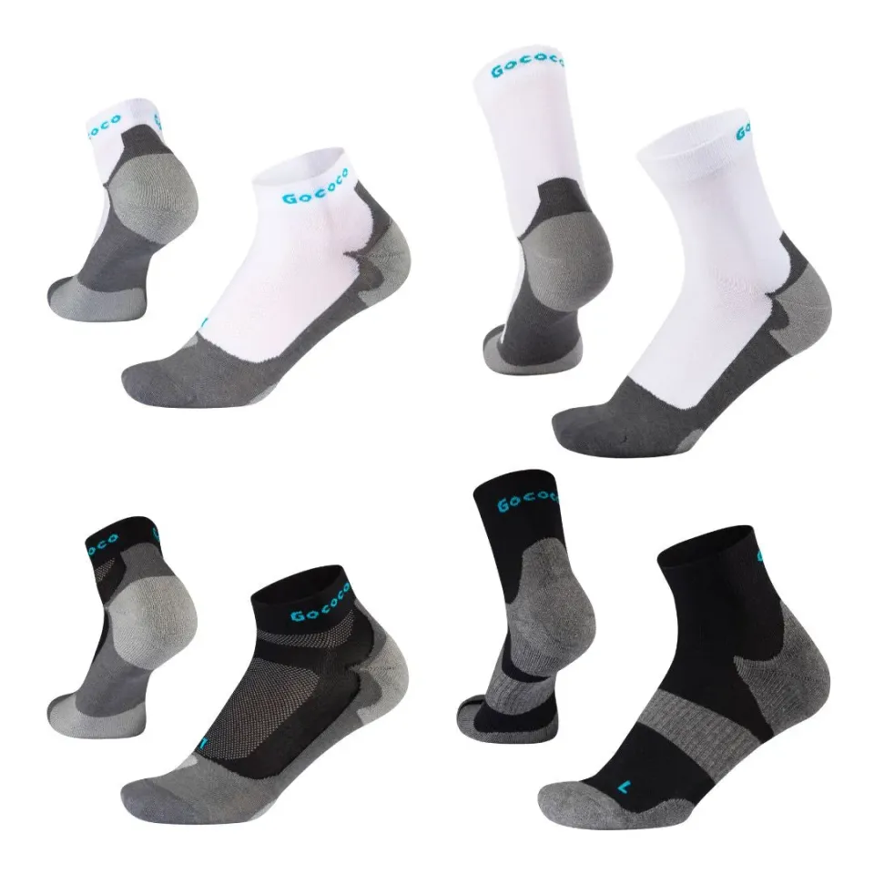 Gococo Run Essentials Classic lopesokker 4-pk svart