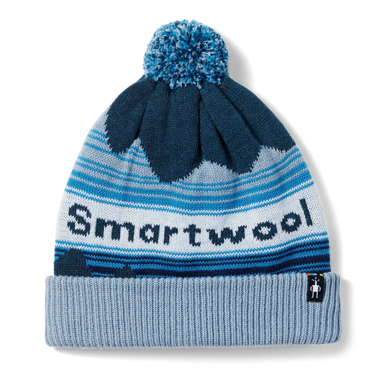 Smartwool Knit Winter Pattern POM lue Twilight Blue Heather ull