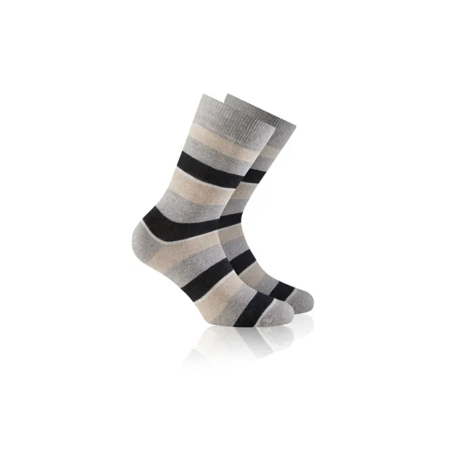 Rohner Fashion sokker gråstripet temperatur