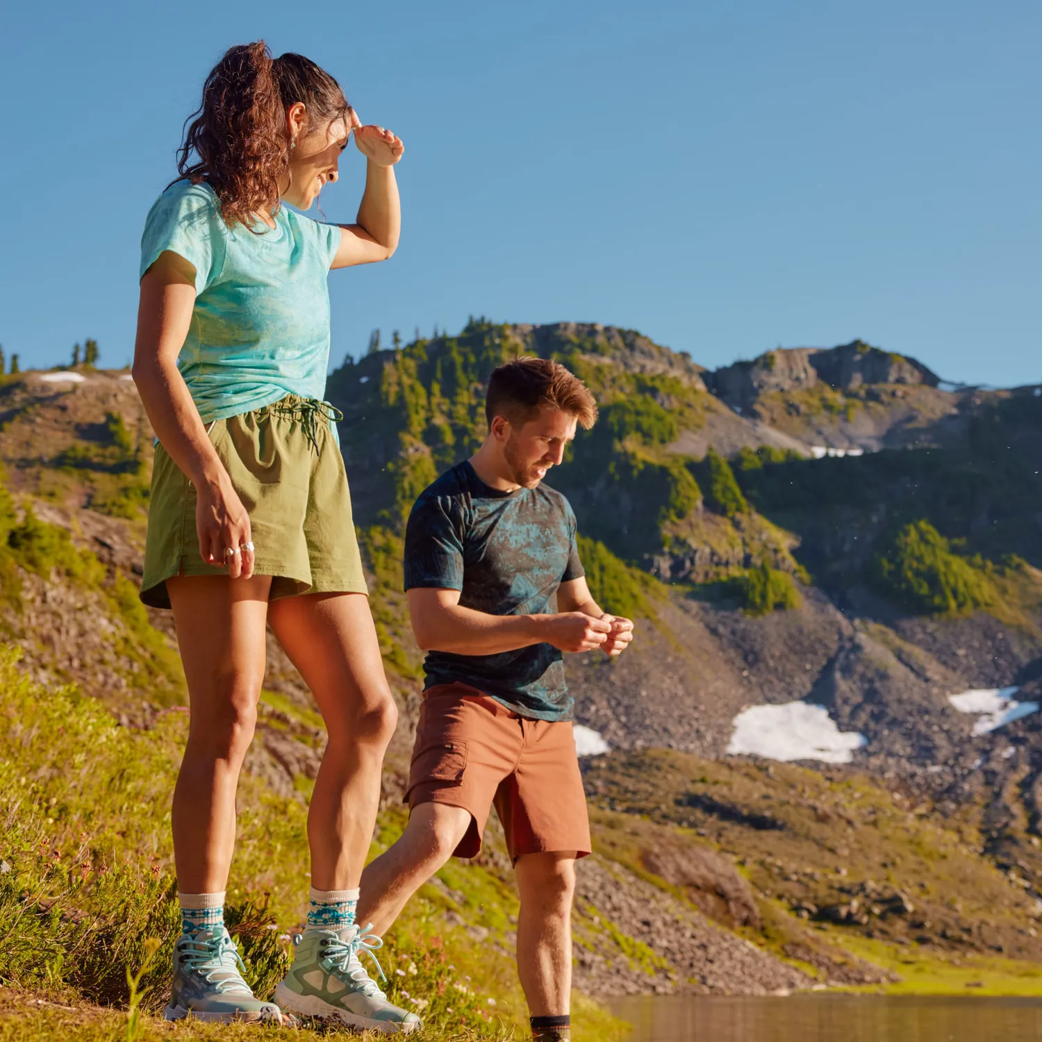Smartwool Merino Hike dameshorts grønn 4" ull