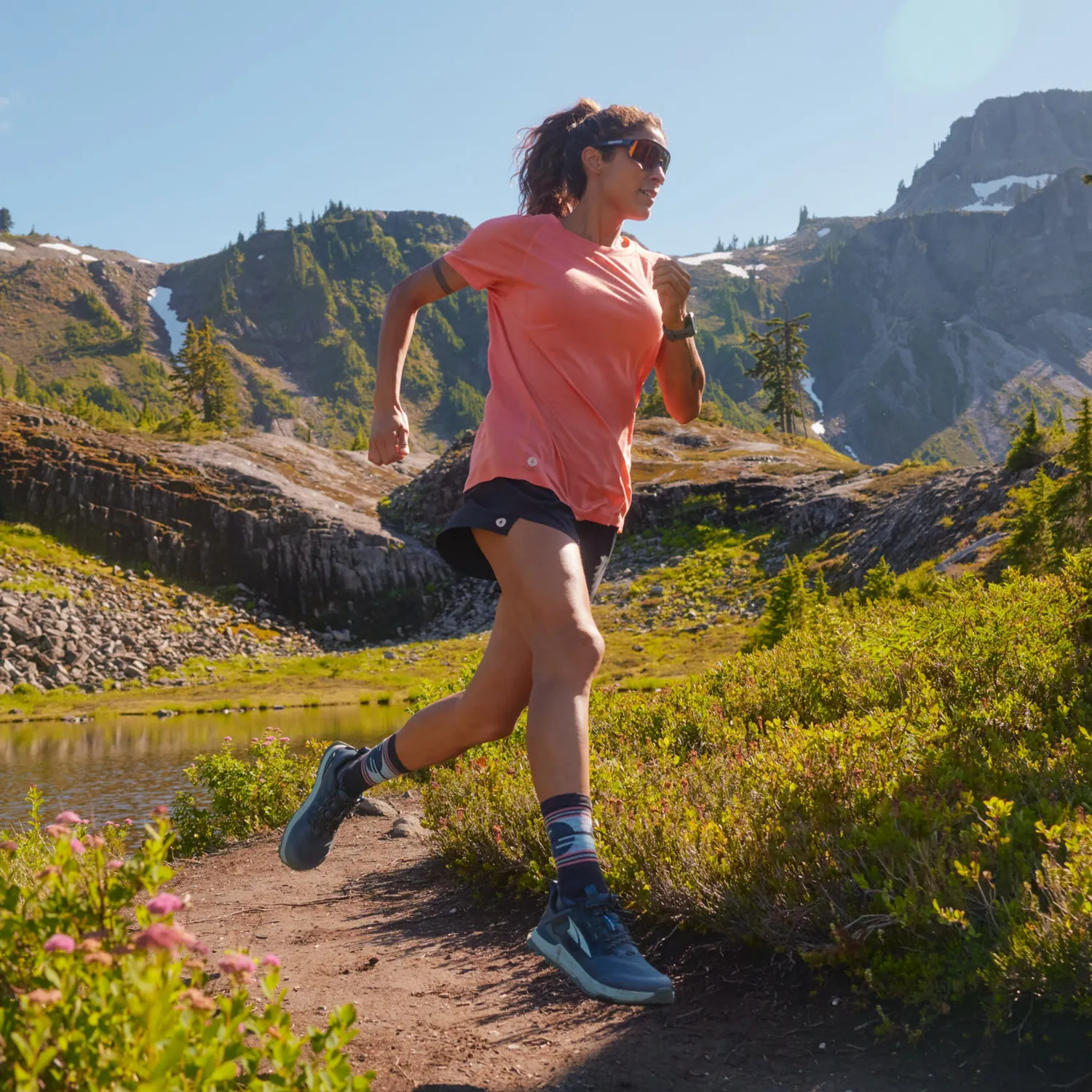 Smartwool Active Ultralite t-skjorte Coral Reef merinoull
