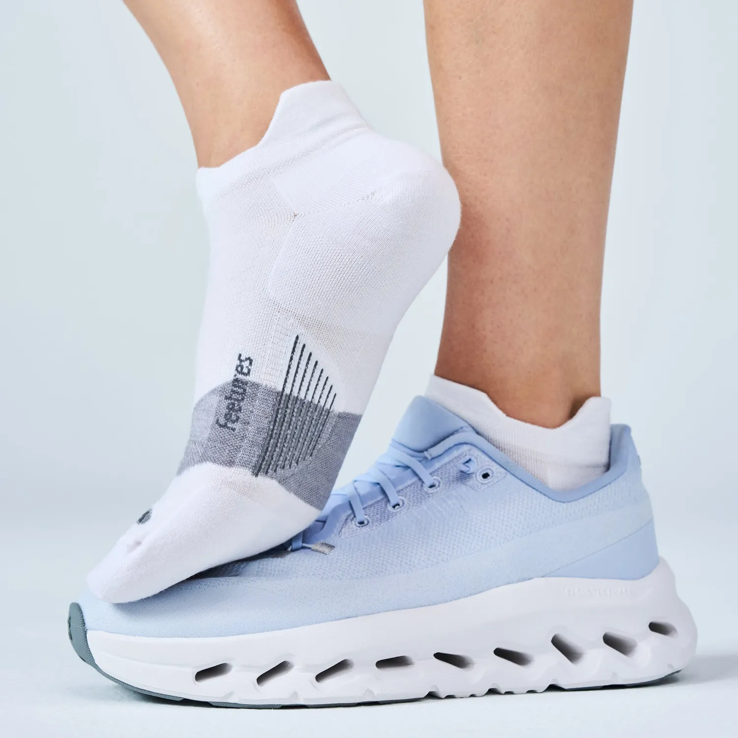 Feetures Merino 10 Ultra Light Tab sokker hvit ull