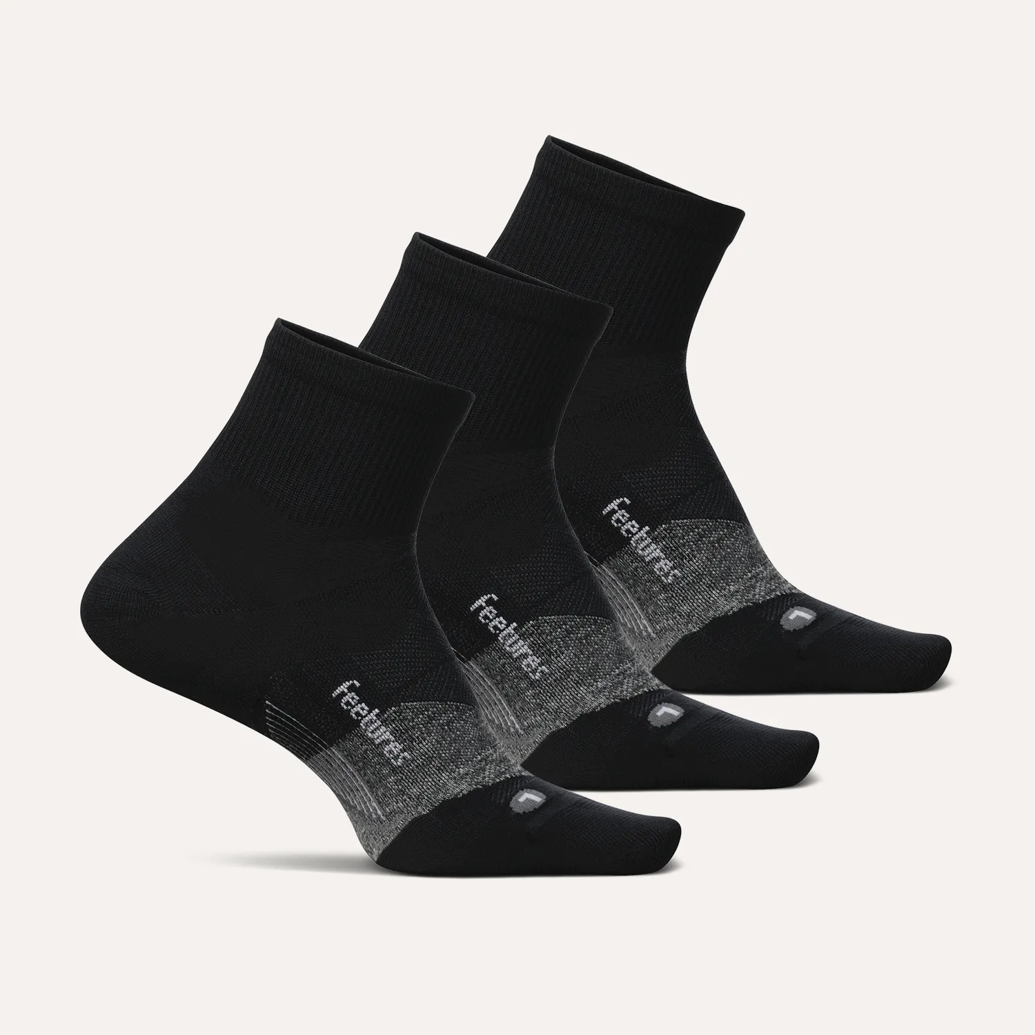 Feetures Elite Ultra Light Quarter sokker 3-pk White luftig