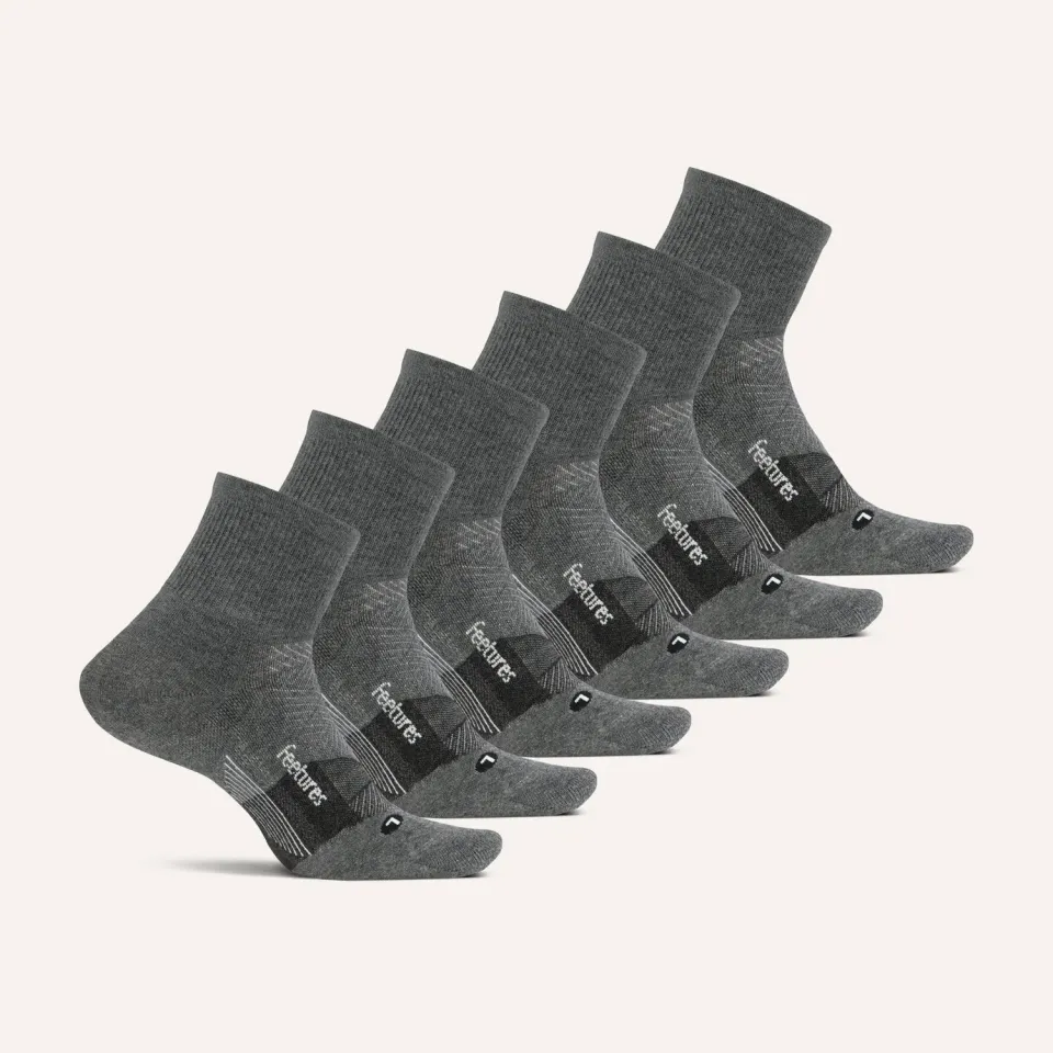 Feetures Merino 10 Ultra Light Quarter sokker 6-pk tynne