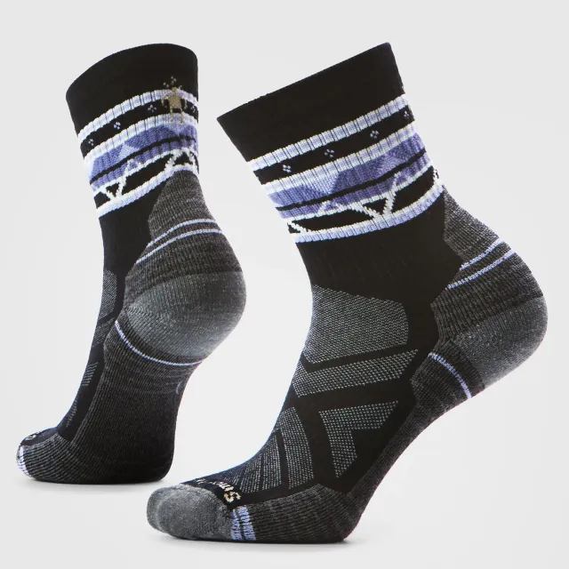 Smartwool Hike Zig Zag Valley Mid Crew sokker svart