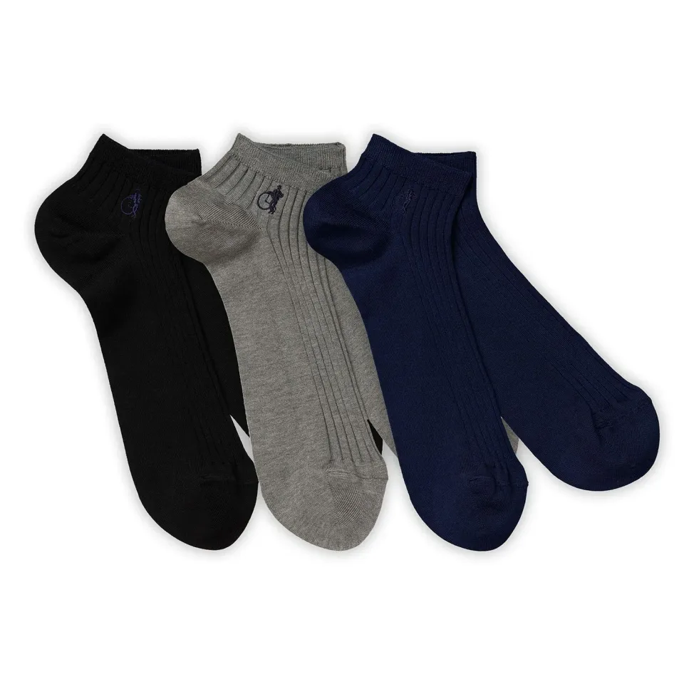 London Sock Company Simply Trainer ankelsokker 3-pack økologisk bomull