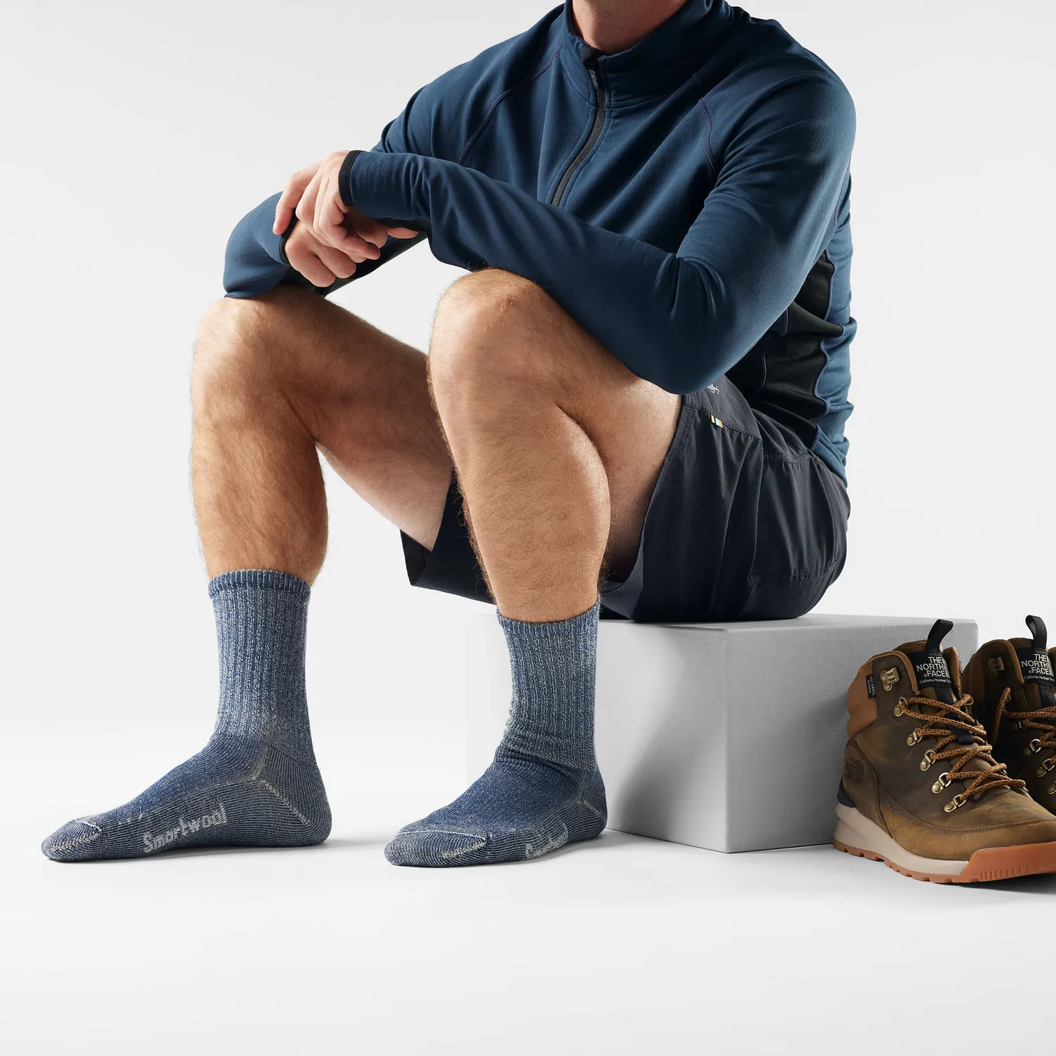 Smartwool Hike Classic Crew tursokker alpine blue