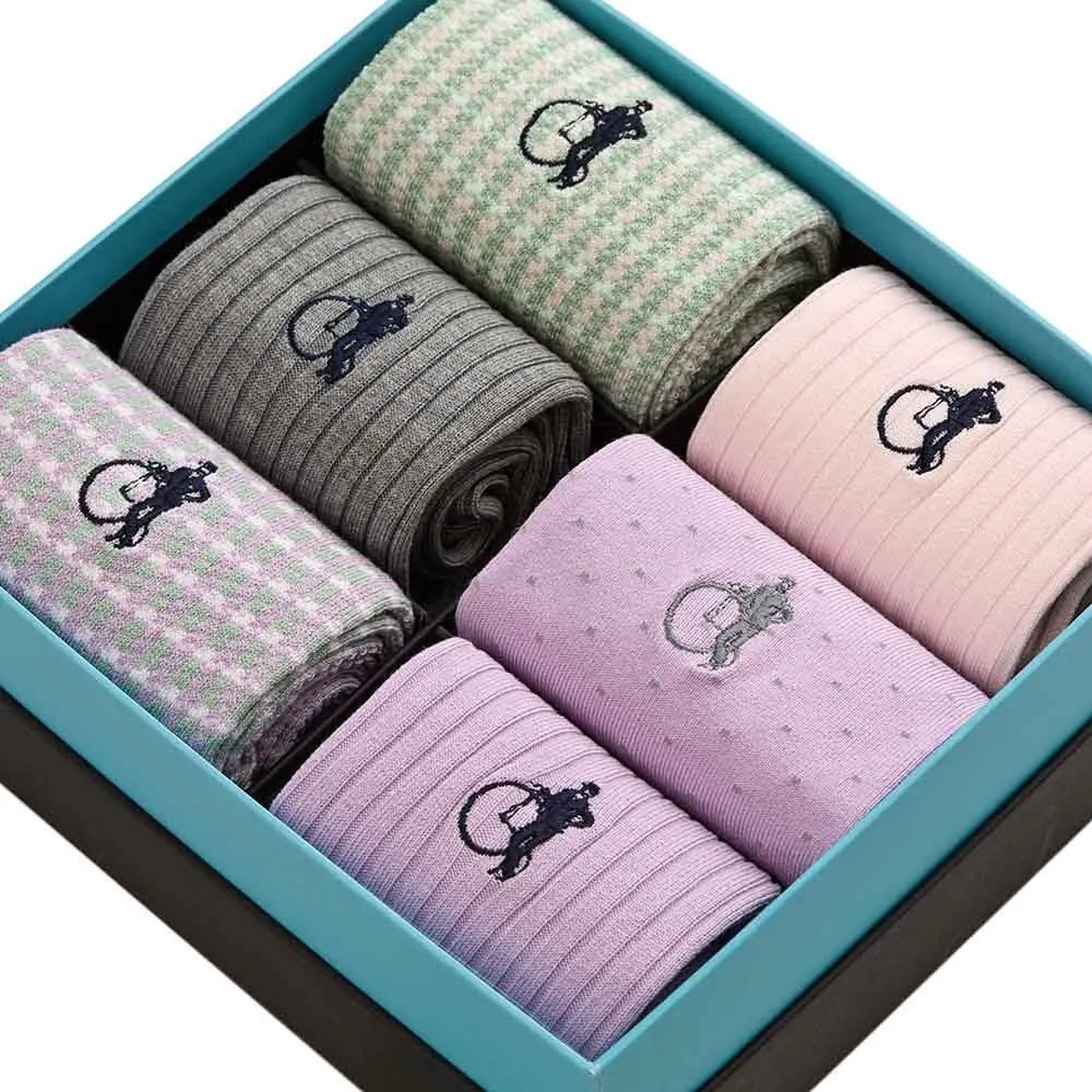 London Sock Company Dash of Class Pastels sokker 6-pack
