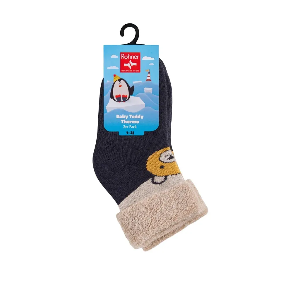 Rohner Baby Teddy Thermo babysokker 2-pk bomull