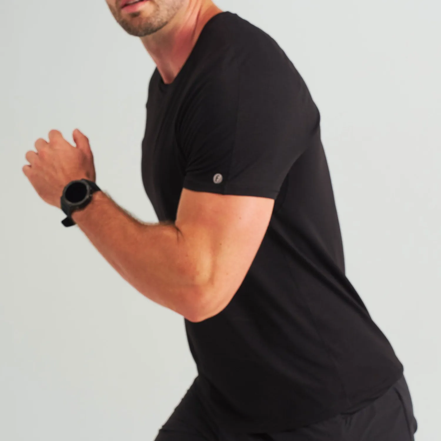 Feetures Stride Flex Performance t-skjorte herre grå