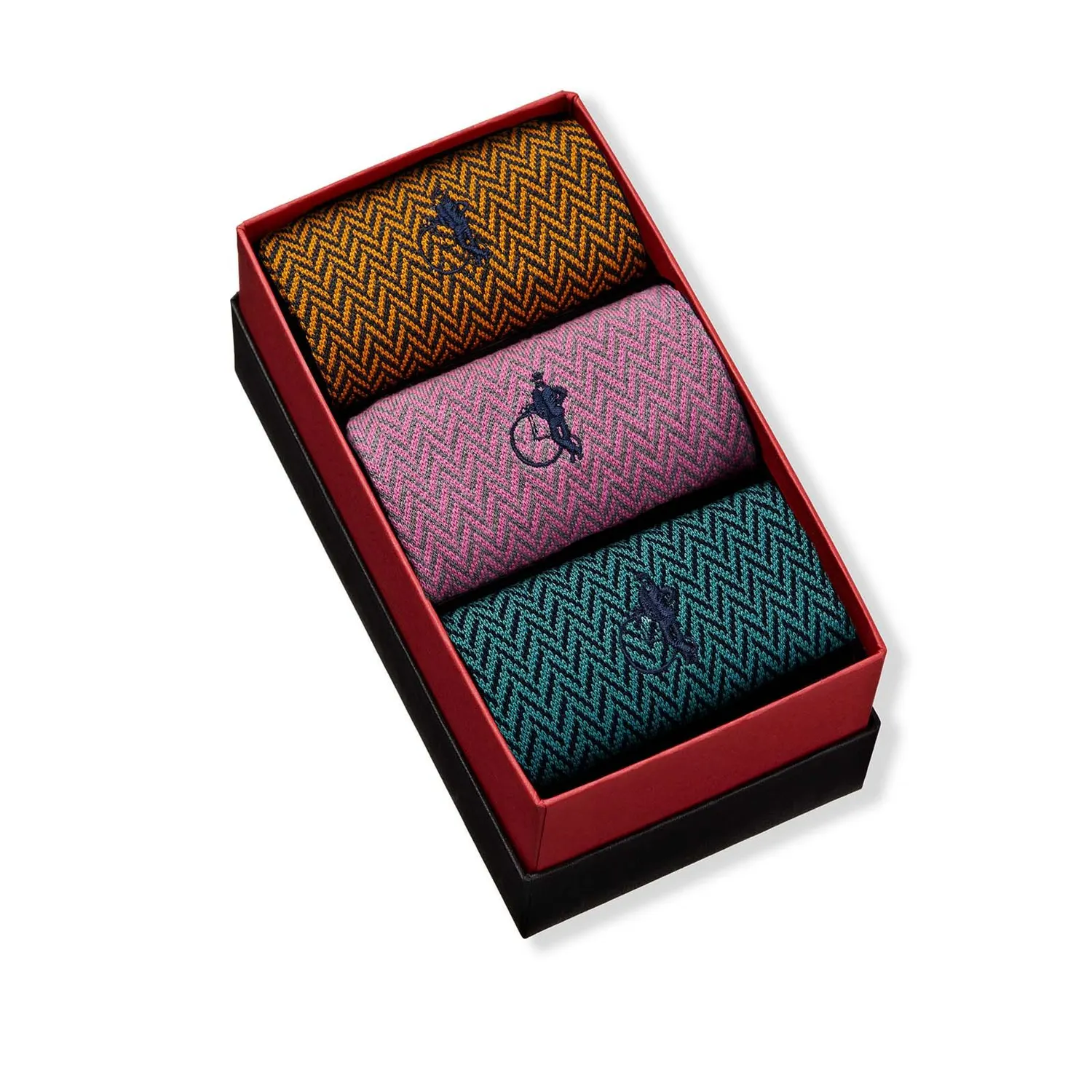 London Sock Company Bond St Herringbone II sokker 3-pack fiskebein