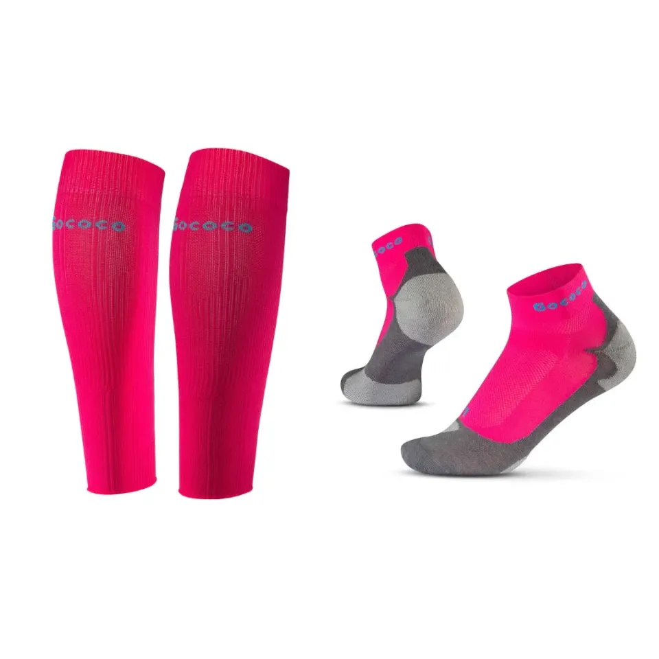 Gococo kit leggvarmere + Light Sport sokker cerise S