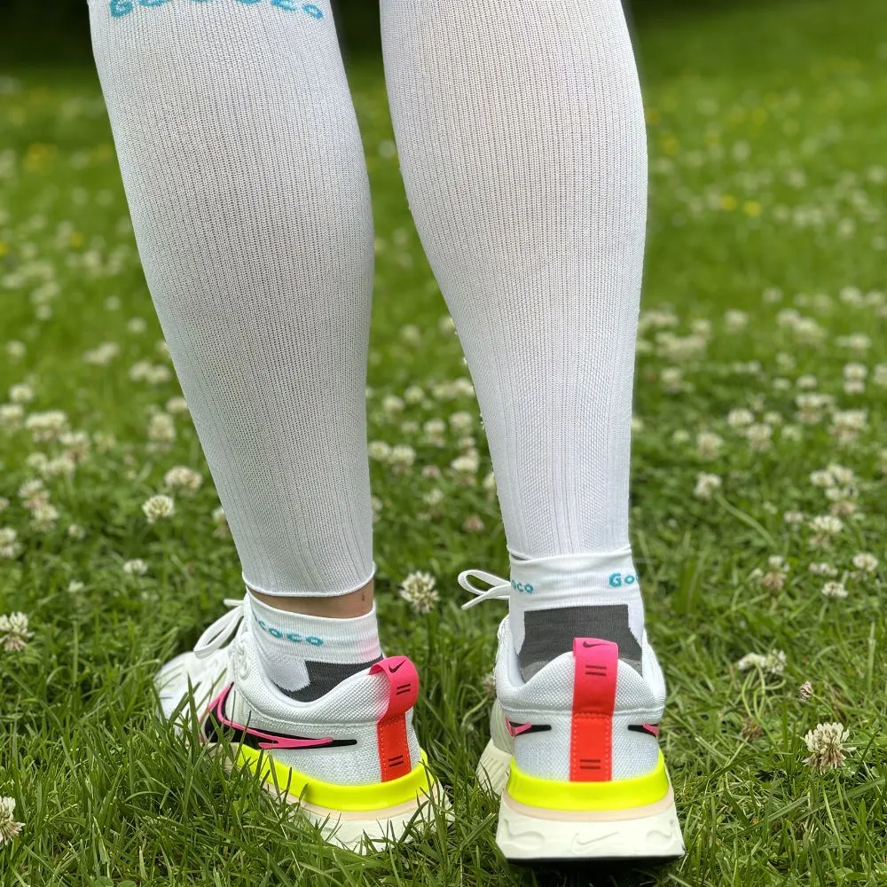 Gococo Compression Calf Sleeves legg hvit kompresjon