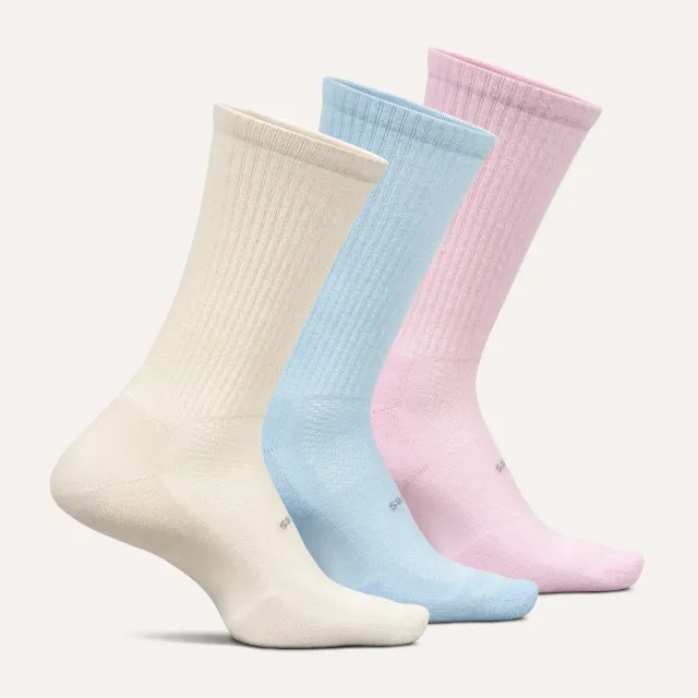 Feetures High Performance Max Cushion Crew sokker 3-pack Almond Basic