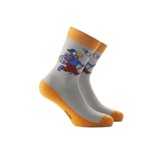 Rohner Globi Trekking oransje barnesokker ullmix