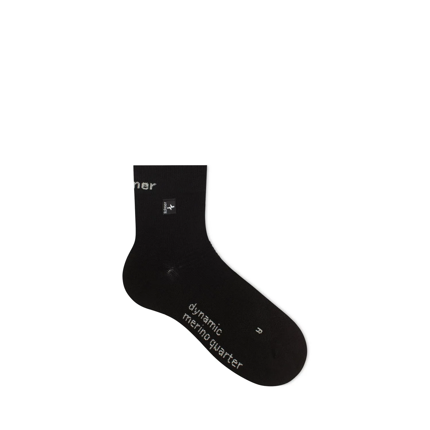 Rohner Dynamic Merino Quarter l/r tursokker svart