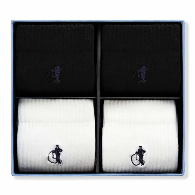 London Sock Company Simply Active crew sokker 4-pakning hvit svart