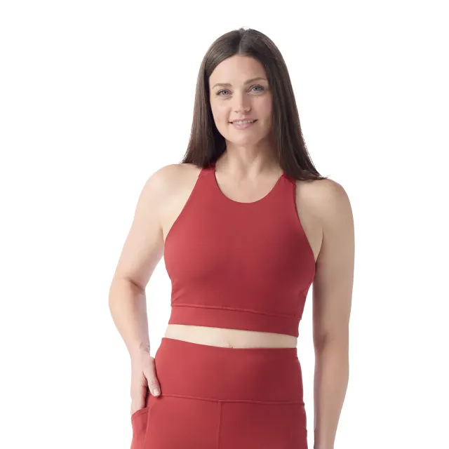 Smartwool Active Crop sports-bh Currant lav støtte