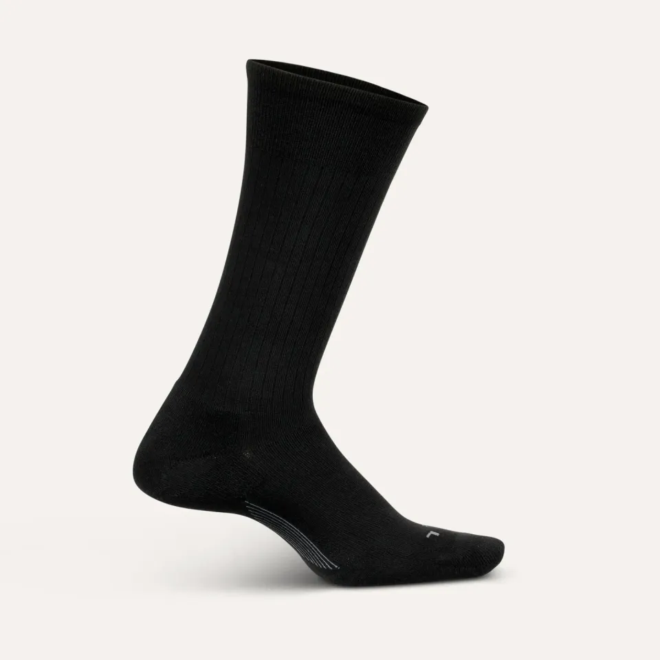 Feetures Everyday Max Cushion Crew Classic Rib sokker svart tykke