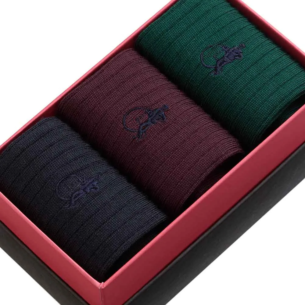 London Sock Company Traditional Merinos sokker 3 par ull