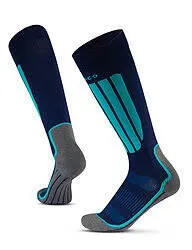 Gococo Compression Skiing skisokker turkis navy M