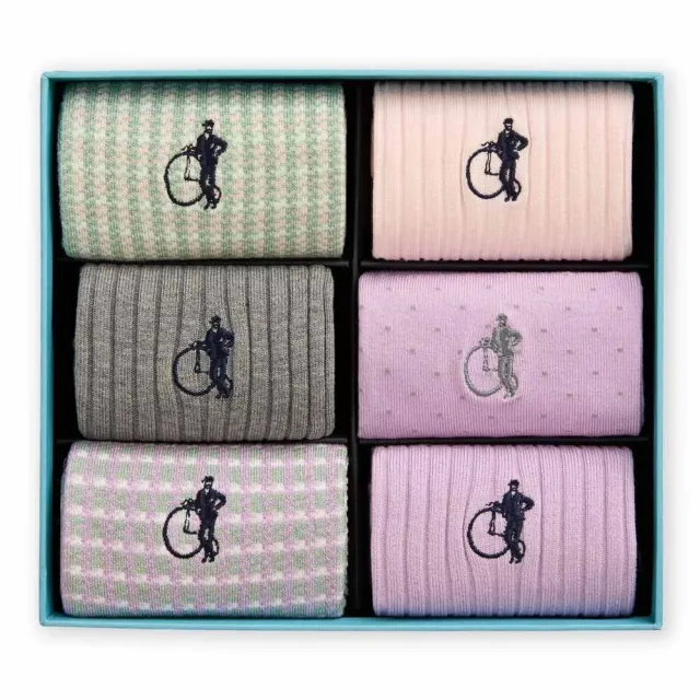 London Sock Company Dash of Class Pastels sokker 6-pack