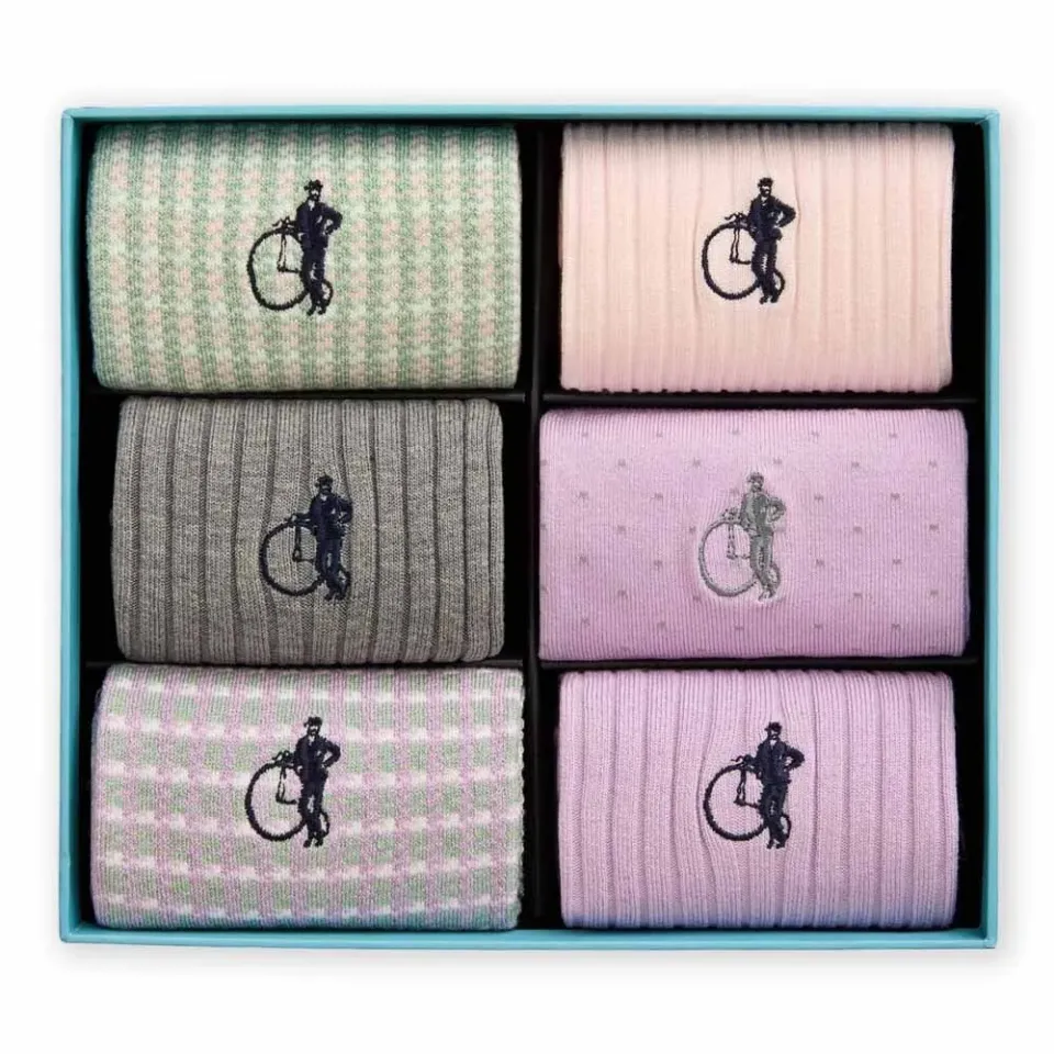 London Sock Company Dash of Class Pastels sokker 6-pack