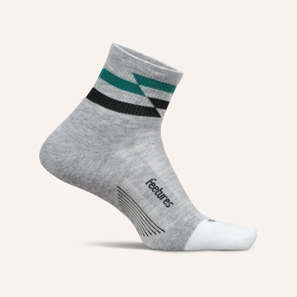 Feetures Elite Max Cushion Quarter sokker hvit tykk såle