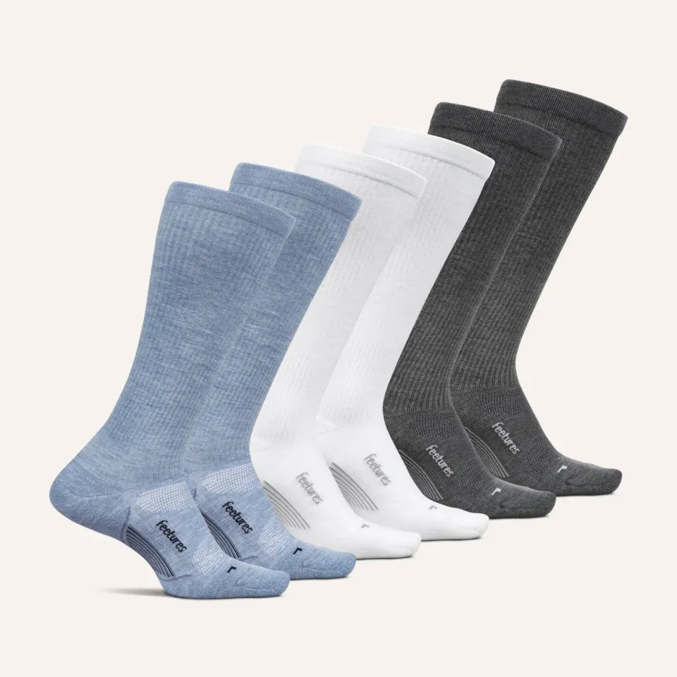 Feetures Everyday Max Cushion Knee High kompresjonssokker 6-pk