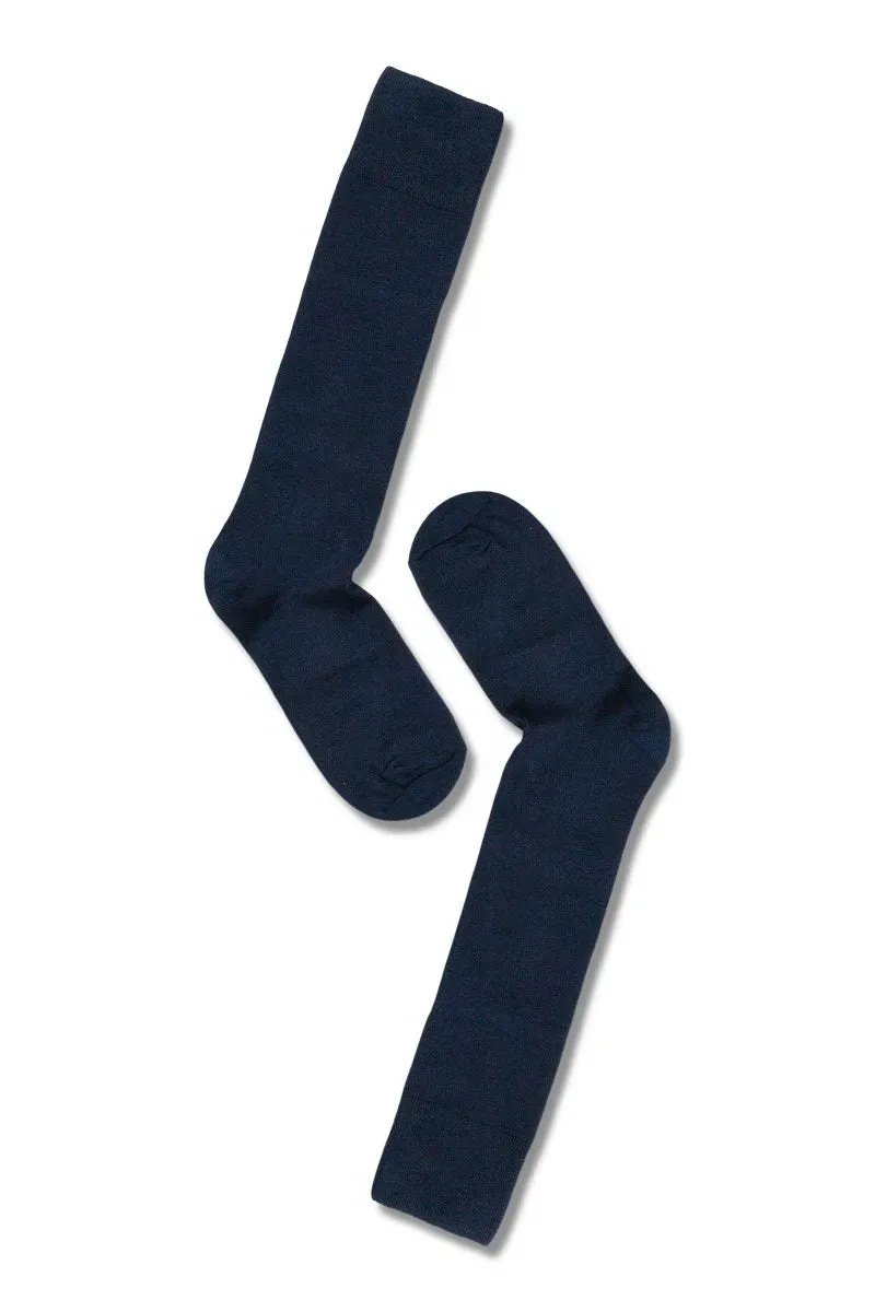 Note By Syversen Bamboo Knee High knestrømpe blå bambus