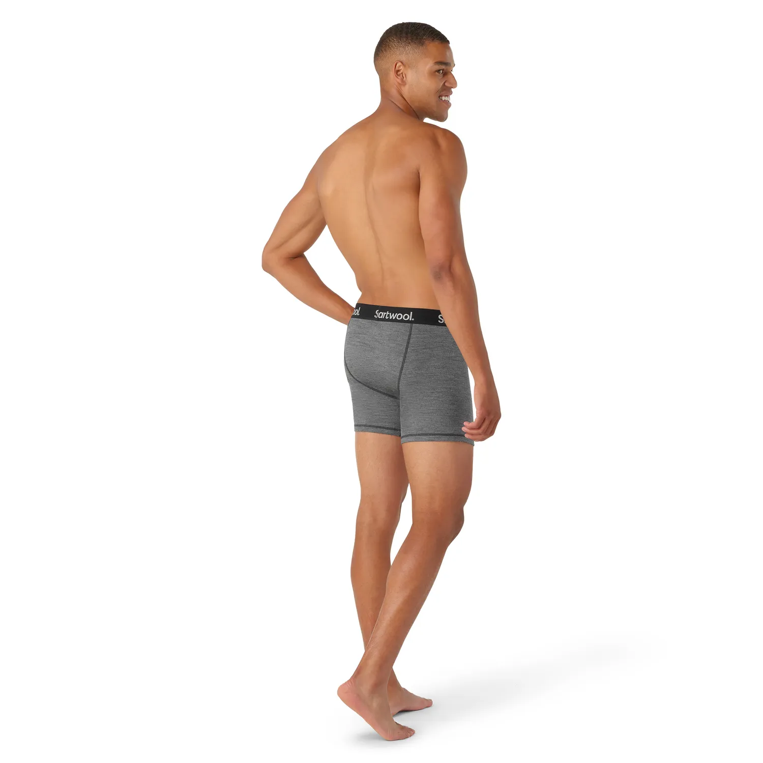 Smartwool Active Boxer Brief boxershorts medium gray heather luktfri