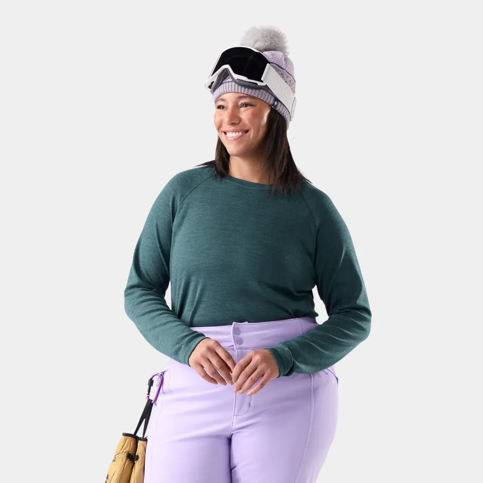 Smartwool Classic Thermal Base Layer Crew Plus ulltrøye Dark Teal Heather varm