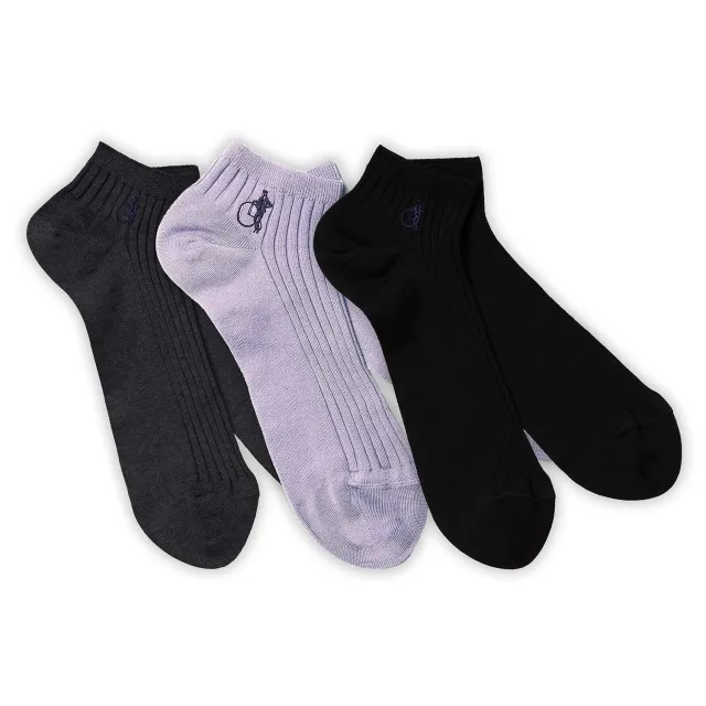 London Sock Company Simply Trainer Lavender ankelsokker 3-pack lilla