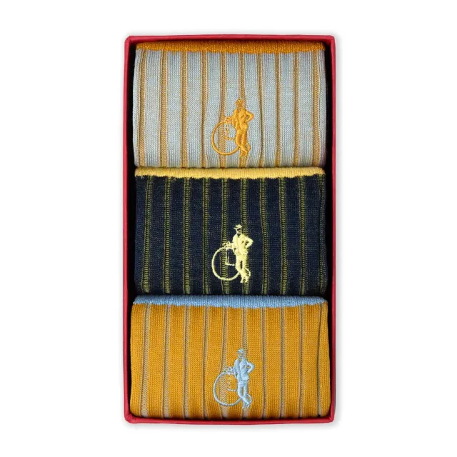 London Sock Company Studio II herresokker 3-pakk stripet