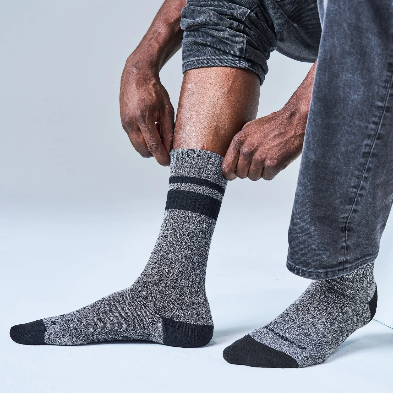 Feetures Everyday Max Cushion Crew sokker 6-pk Anytime Black Mix tykke