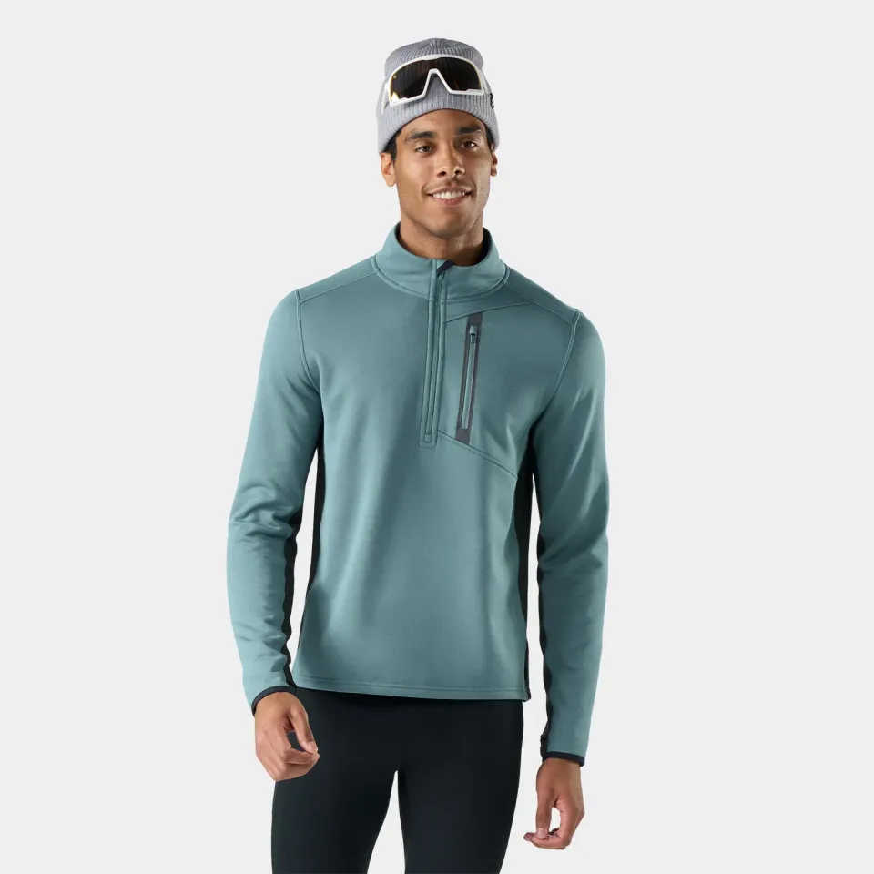 Smartwool Active Fleece 1/2 Zip fleecegenser dusty teal merino