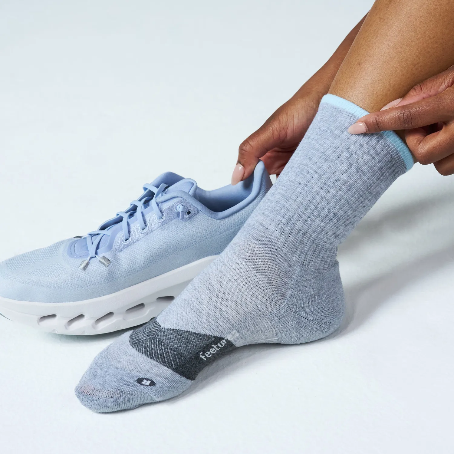 Feetures Trail Max Cushion Mini Crew sokker grå miks 3-pk