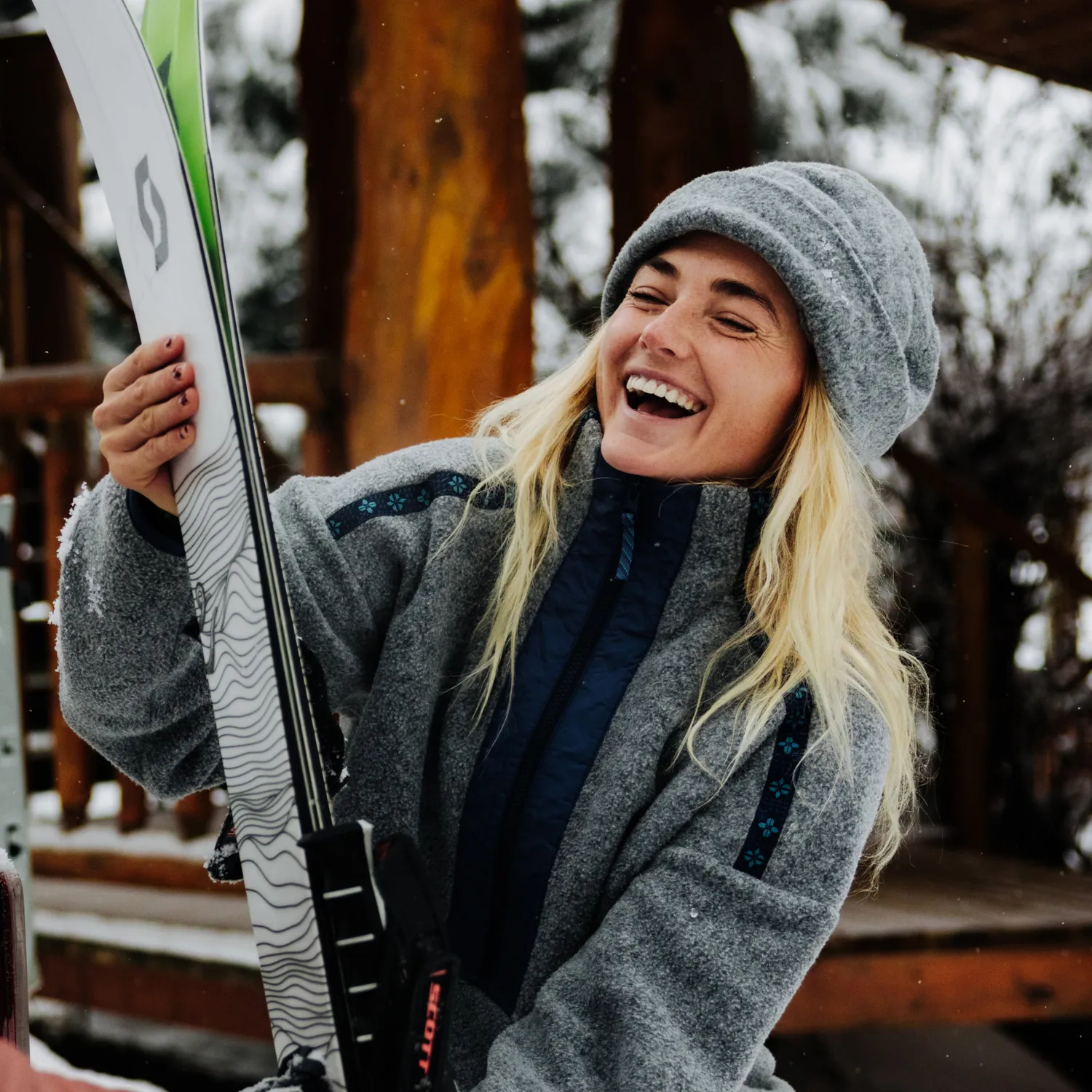 Smartwool Second Cut Fleece Beanie lue lys grå merinoull