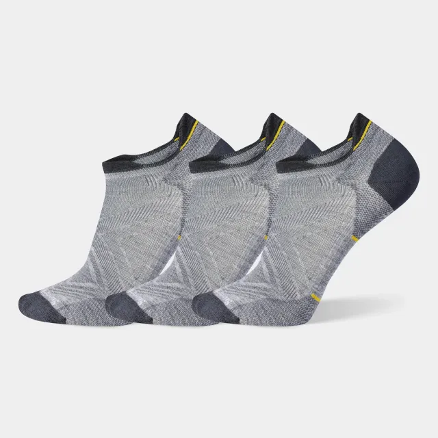 Smartwool Run Zero Cushion Low Ankle sokker lys grå 3-pakning tynne