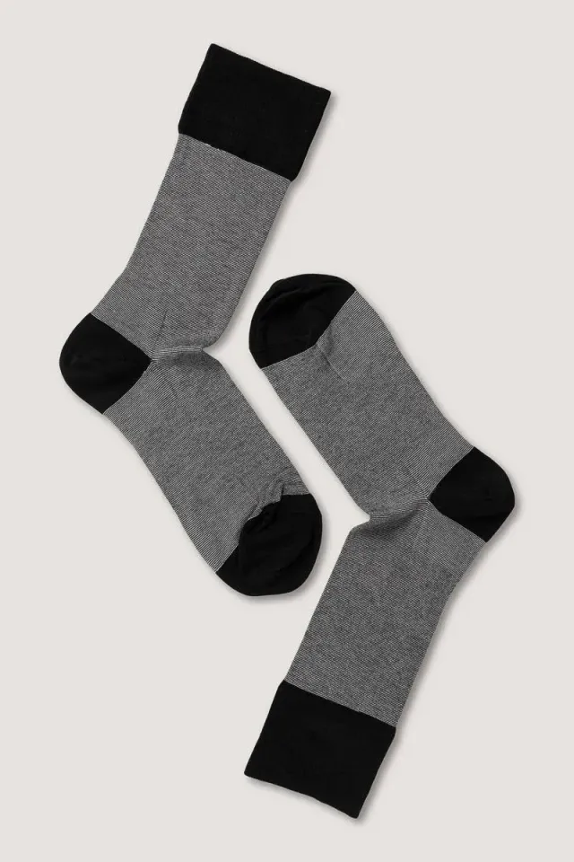 Syversen Socks Bamboo Heel Toe sokk svart 41-45 stripe