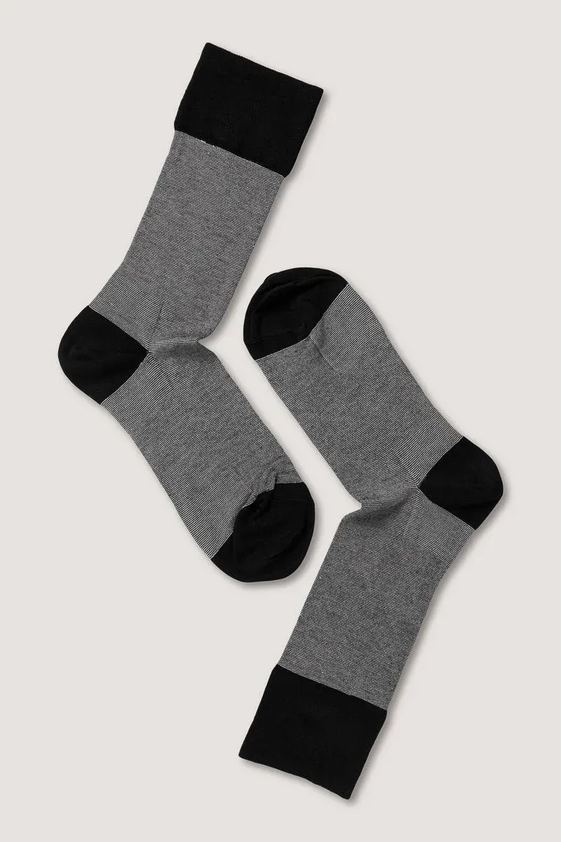 Syversen Socks Bamboo Heel Toe sokk svart 41-45 stripe