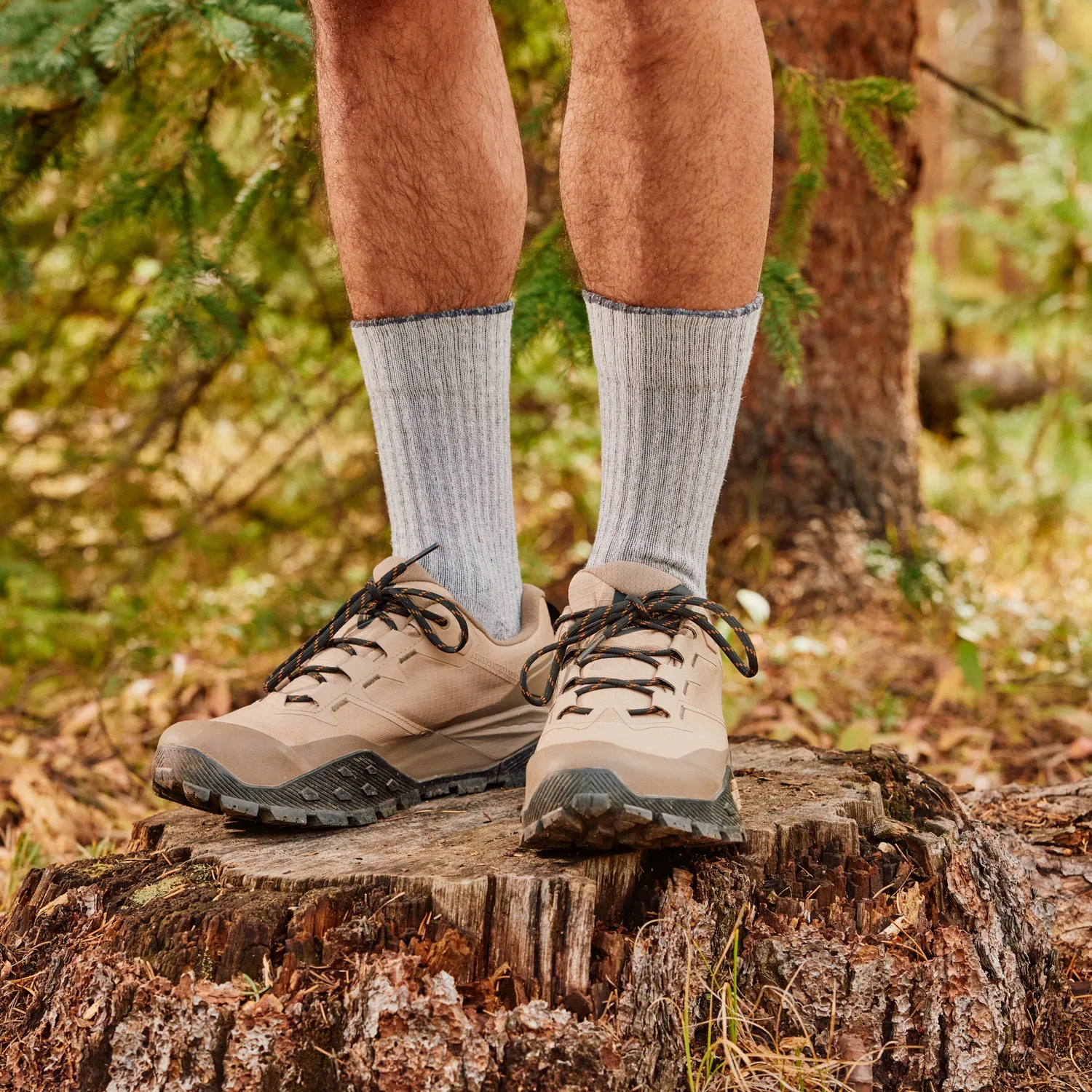 Smartwool Hike Classic Second Cut Crew tursokker Light Gray resirkulert