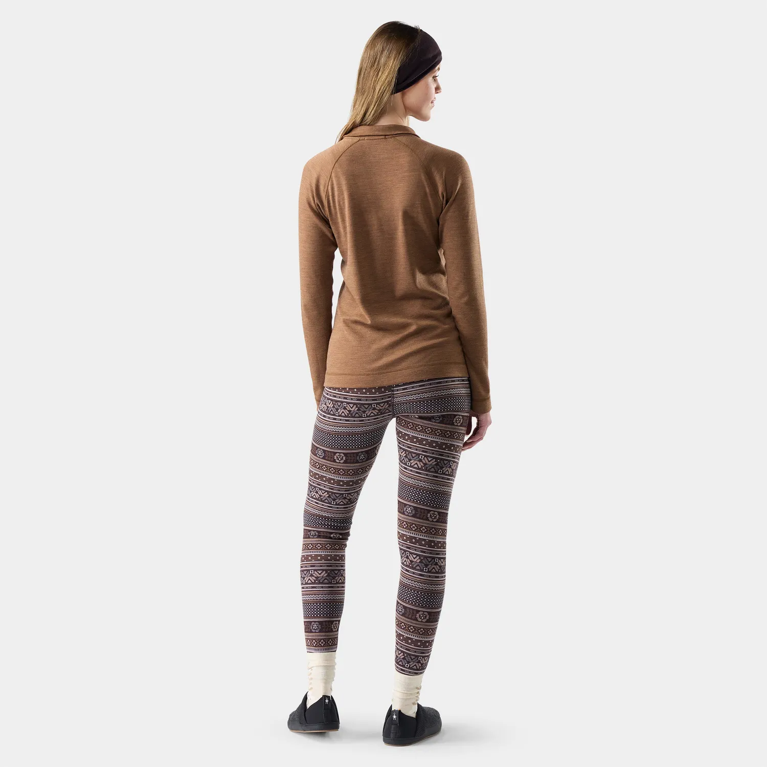 Smartwool Classic Thermal stillongs Mocha Fair Isle Fun merino