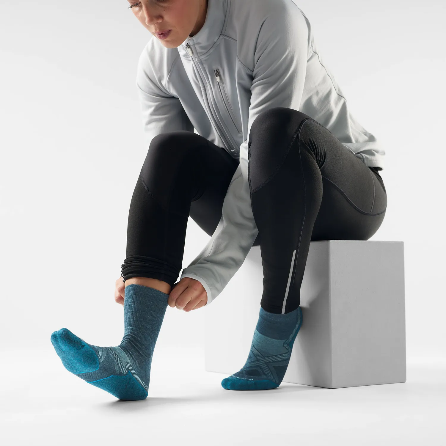 Smartwool Run Cold Weather Crew løpesokker twilight blue