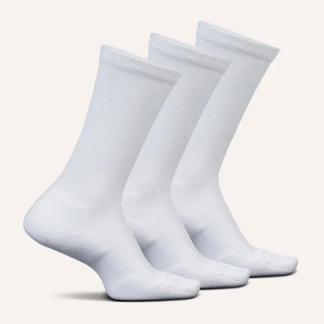 Feetures Therapeutic Max Cushion Crew sokker 3-pk hvit mix