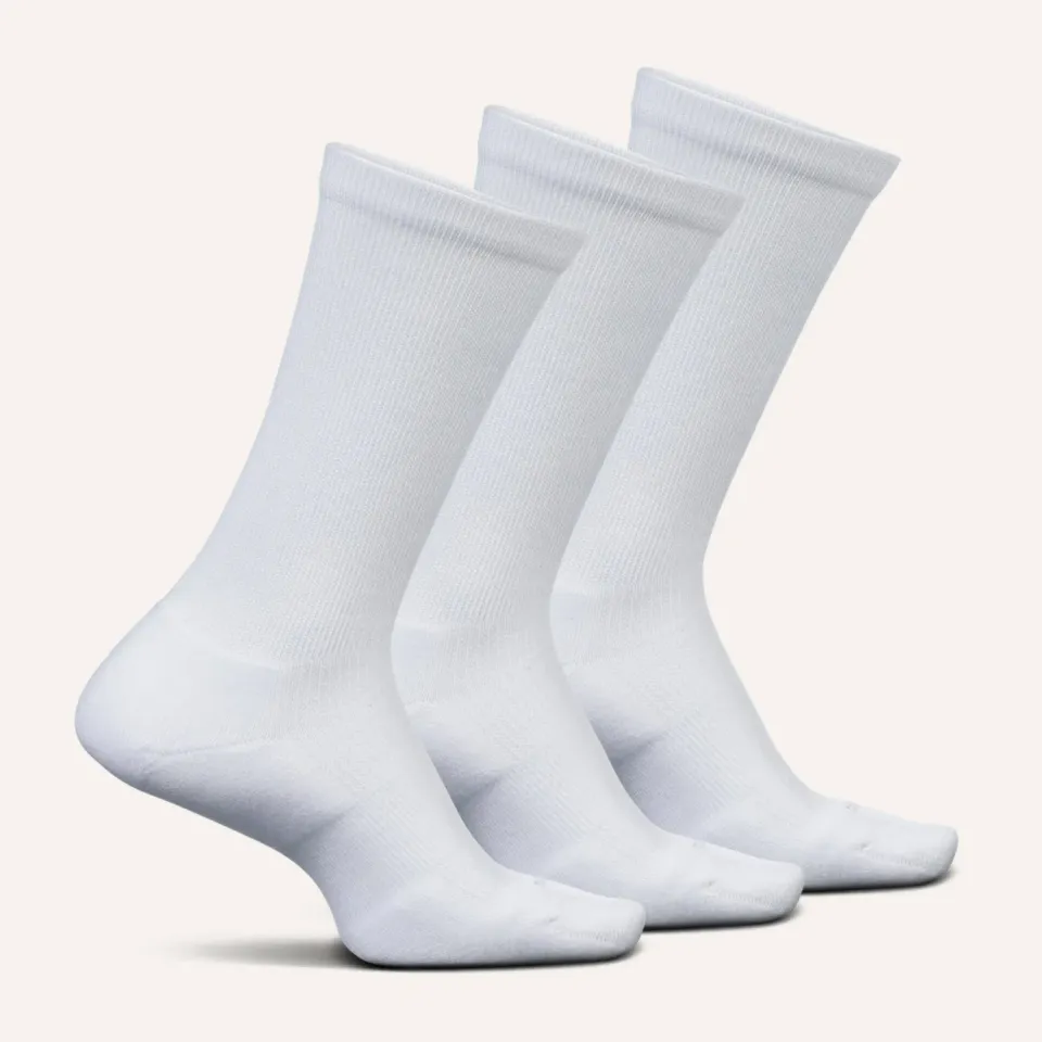 Feetures Therapeutic Max Cushion Crew sokker 3-pk hvit mix